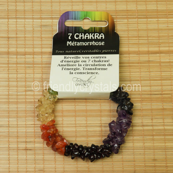 7-Chakra Chip Stretch Bracelet