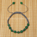 Aventurine Shamballa Bracelet - Grey cord (6mm)