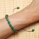 Aventurine Shamballa Bracelet - Grey cord (6mm)