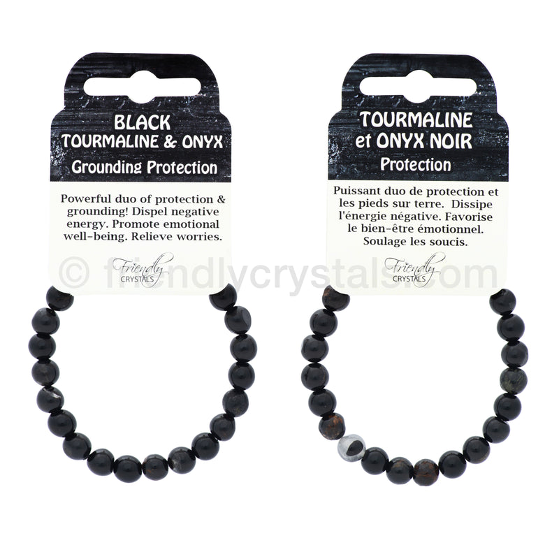 Black Tourmaline & Onyx Power Bracelet (10 mm)