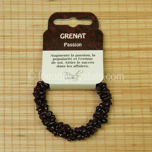 Garnet Chip Stretch Bracelet