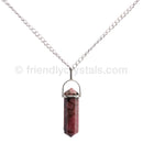 Rhodonite 92.5 SS Pendant Double Terminated