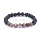 Petrified Wood Lava Bracelet