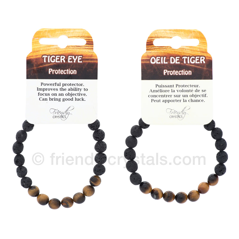 Tiger Eye Lava Bracelet