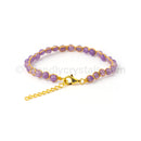 Amethyst 4 mm Gemstone Faceted Bracelet
