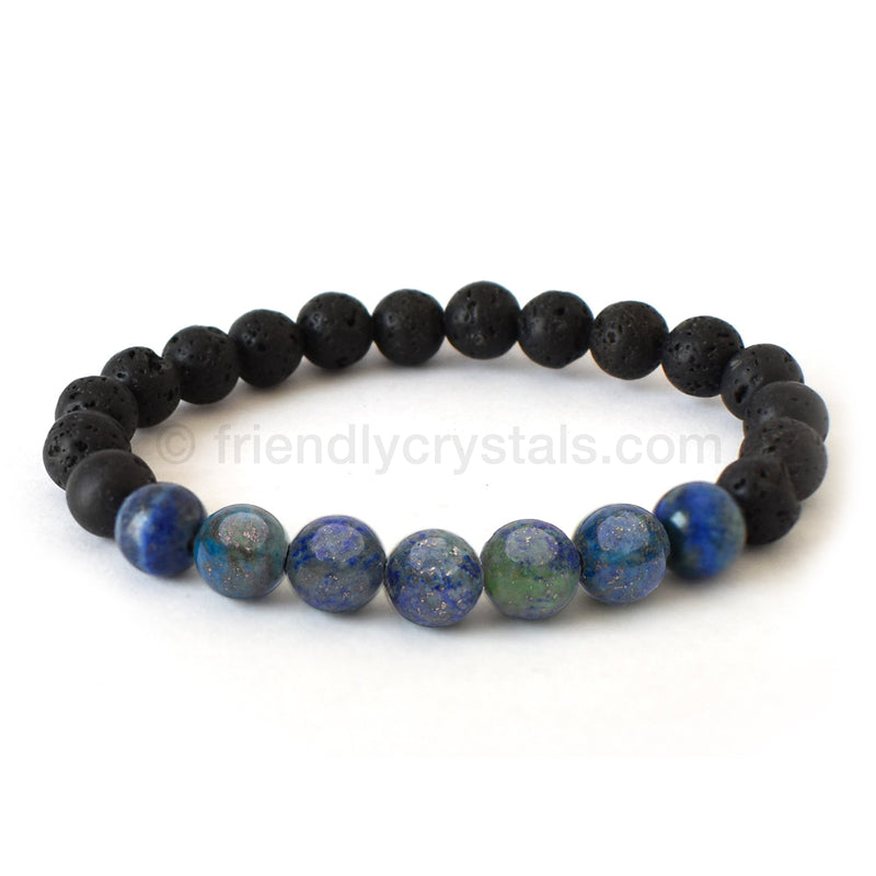 Lava Aromatherapy Gemstone Bracelets Starter Pack: 96 Lava Aromatherapy Bracelets 8mm (Display Stand not included)