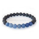 Blue Aventurine Lava Bracelet