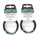 Chrysocolla Lava Bracelet