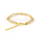 Citrine 4 mm Gemstone Faceted Bracelet