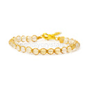 Citrine 4 mm Gemstone Faceted Bracelet