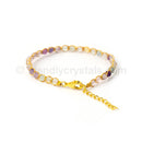 Fluorite 4 mm Gemstone Faceted Bracelet