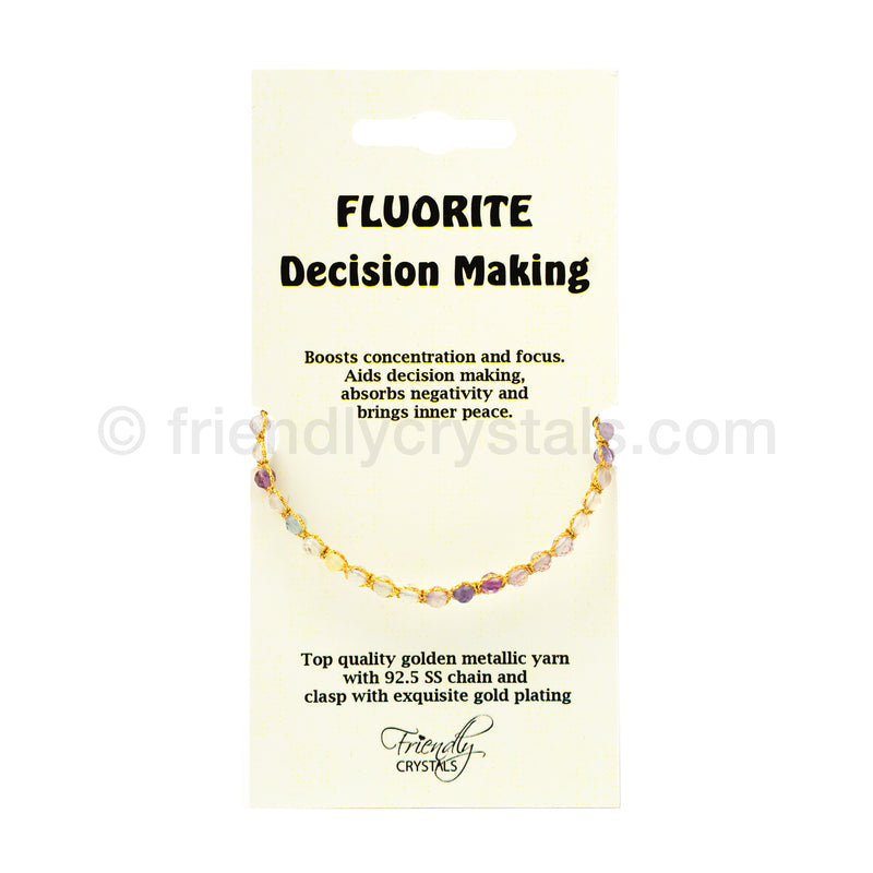 Fluorite 4 mm Gemstone Faceted Bracelet