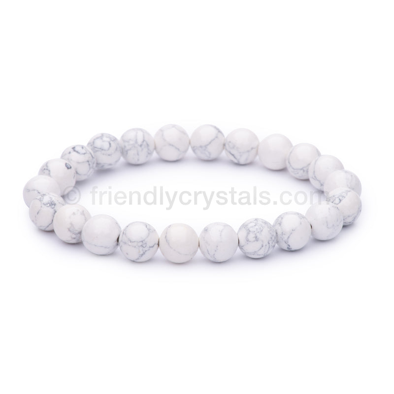 Howlite Power Bracelet (10 mm)