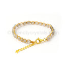Rainbow Moonstone 4 mm Gemstone Faceted Bracelet