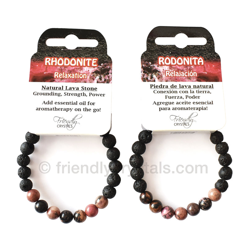 Rhodonite Lava Bracelet
