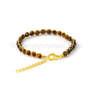 Tiger Eye 4 mm Gemstone Faceted Bracelet