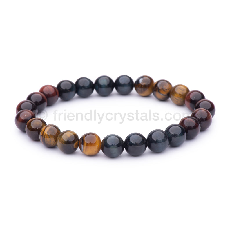 #3 Combo Variety Pack - Pack of 144 Gemstone Power Bracelets 8 mm & Free Display Stand!