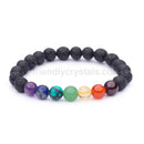 7 Chakra Lava Bracelet