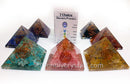 7 Chakra Orgonite Pyramid Set 50-55 mm