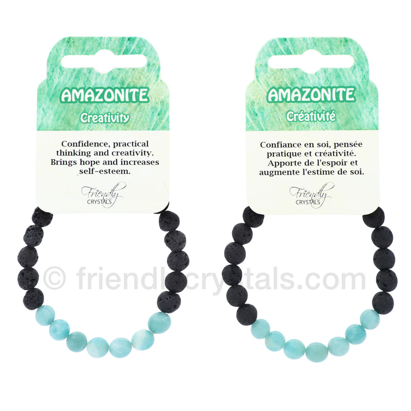 Amazonite Lava Bracelet