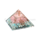 Amazonite/Rose Quartz/Quartz Point Pyramid 90 mm