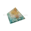 Amazonite with Selenite Sticks- Metatron Pyramid 75-80 mm - NEW