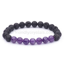 Amethyst Lava Bracelet