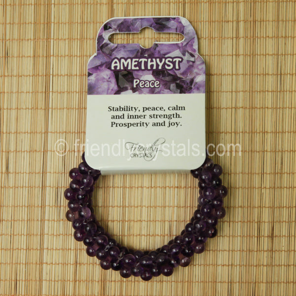 Amethyst Beaded Bracelet Narrow
