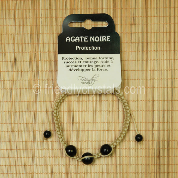 Black Agate Shamballa Bracelet
