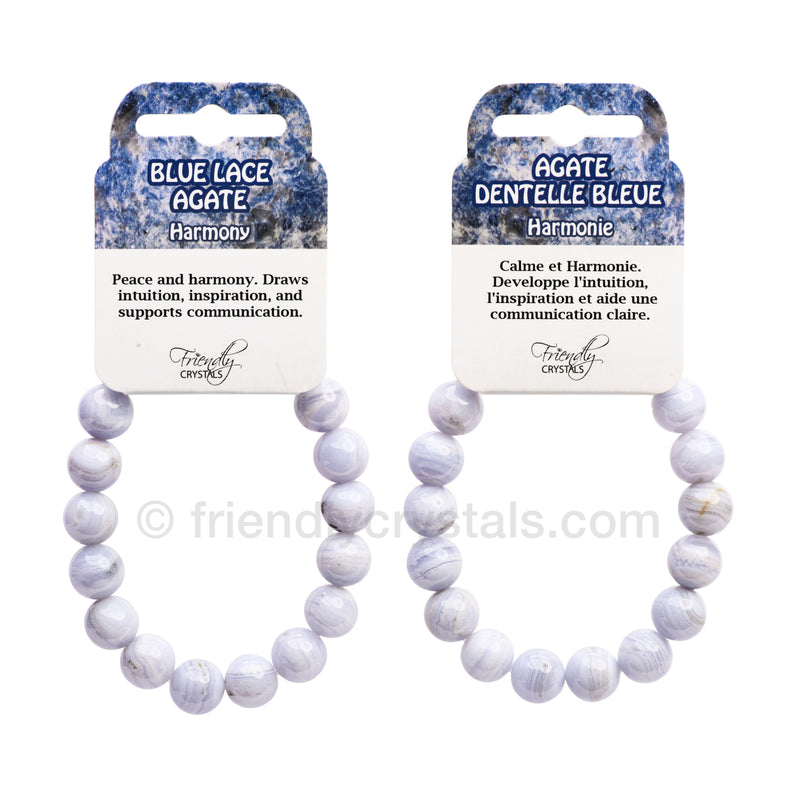 Blue Lace Agate Large Power Bracelet (12 mm)