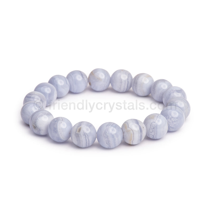 Blue Lace Agate Large Power Bracelet (12 mm)