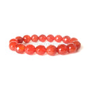 Carnelian Faceted Power Bracelet (10 mm)