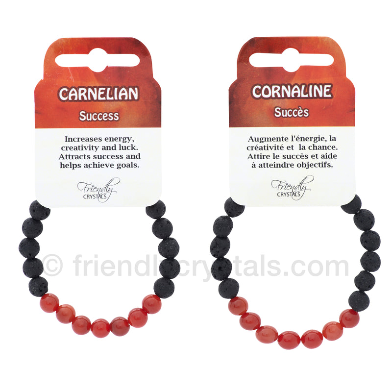 Carnelian Lava Bracelet