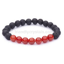 Carnelian Lava Bracelet