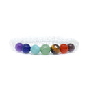 Chakra with Quartz Faceted Power Bracelet (8mm)