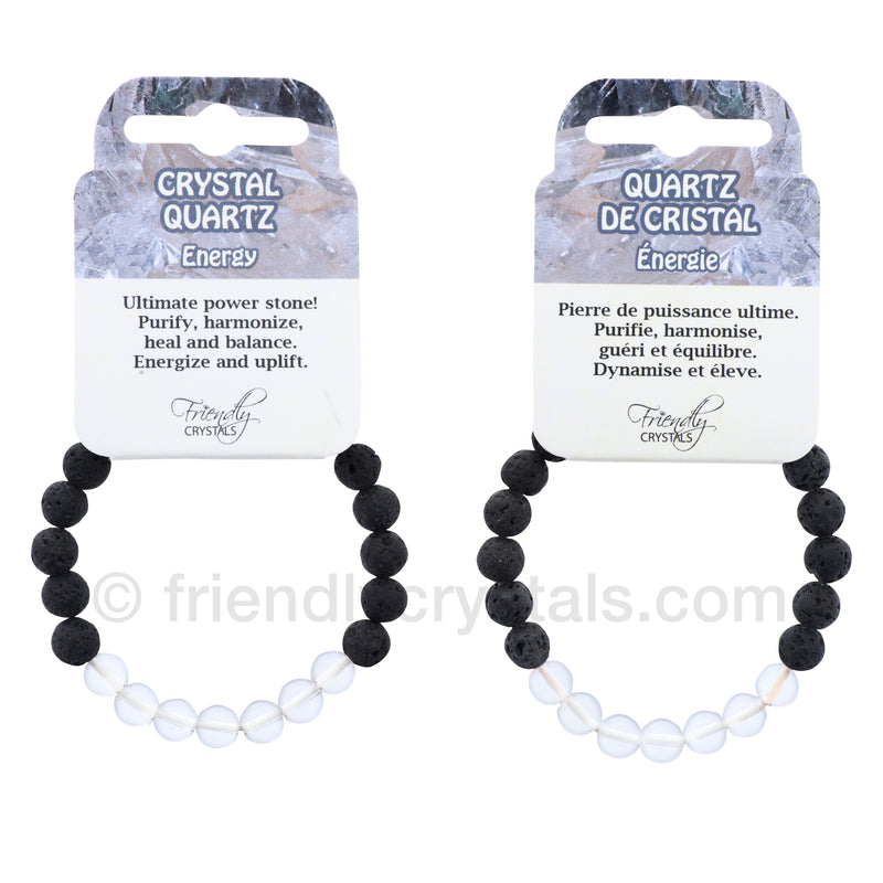 Quartz (Crystal) Lava Bracelet
