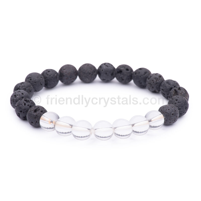 Quartz (Crystal) Lava Bracelet