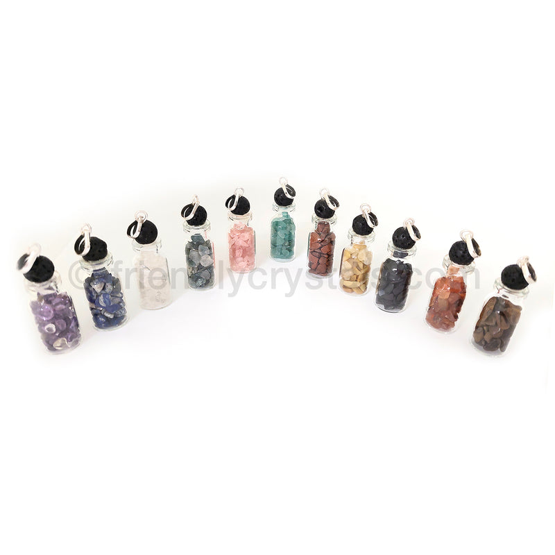 Jar Gemstone Pendants Pack -  BUY THE PACK OF 11 - AND PAY FOR 10 ONLY !!