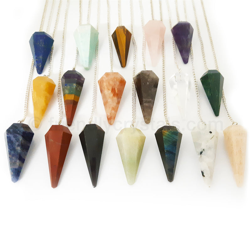20 Assorted Stones Pack - Pendulums Faceted