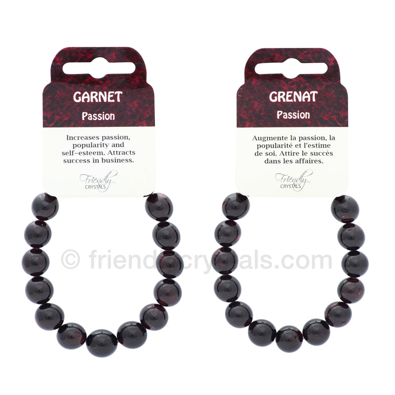 Garnet Large Power Bracelet (12mm)
