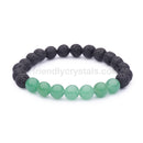 Green Aventurine Lava Bracelet