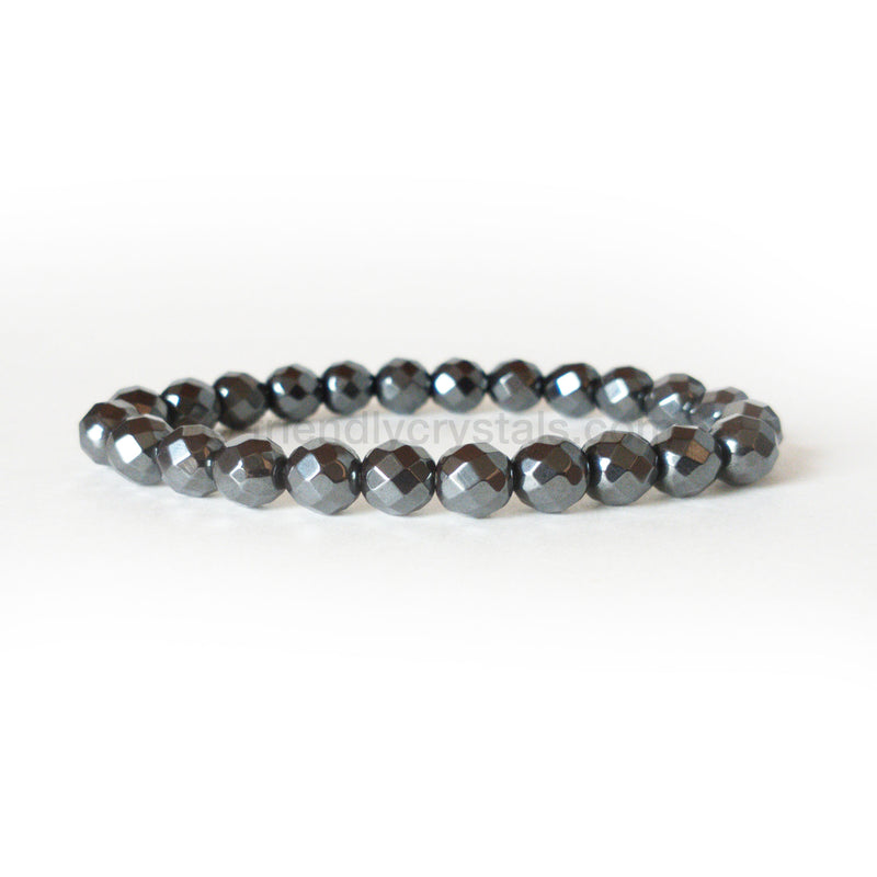 Hematite Faceted Power Bracelet (8 mm)