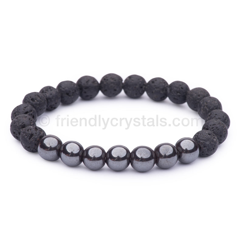 Hematite Lava Bracelet