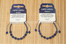 Lapis Lazuli Shamballa Bracelet - Grey cord (6mm)