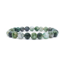 Moss Agate Faceted Power Bracelet (8mm)