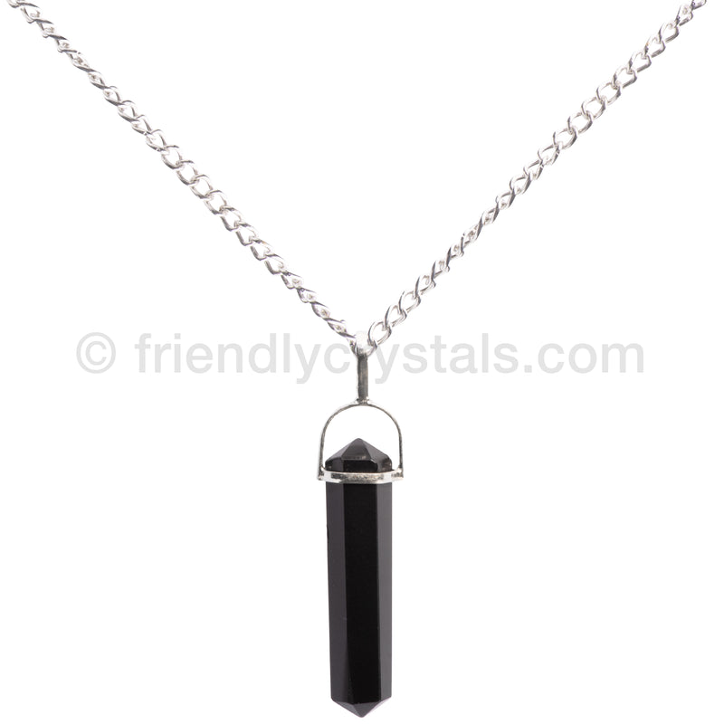 Black Tourmaline Pendant Double Terminated