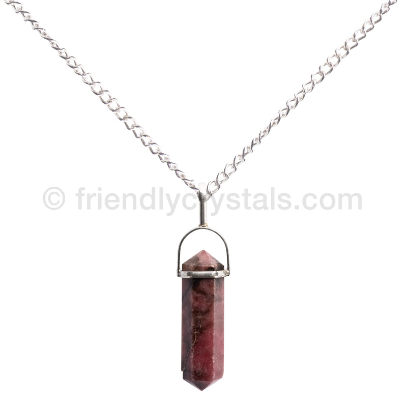 Rhodonite Pendant Double Terminated