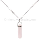 Rose Quartz 92.5 SS Pendant Double Terminated