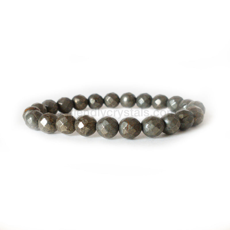 Pyrite Faceted Power Bracelet (8mm)