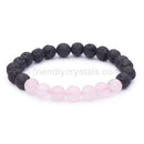 Rose Quartz Lava Bracelet